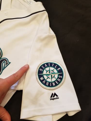 Domingo Santana #16 Seattle Mariners Jersey White MEDIUM Majestic Cool Base M - Thumbnail 6