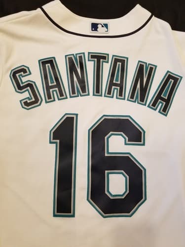 Domingo Santana #16 Seattle Mariners Jersey White MEDIUM Majestic Cool Base M - Thumbnail 8