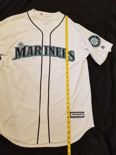 Domingo Santana #16 Seattle Mariners Jersey White MEDIUM Majestic Cool Base M - Thumbnail 11