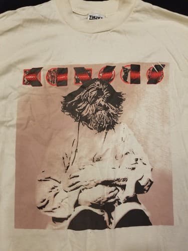 KANSAS Tee Freaks Of Nature Cover Rock Band Unisex T-Shirt Mens XL Cream White - Thumbnail 2