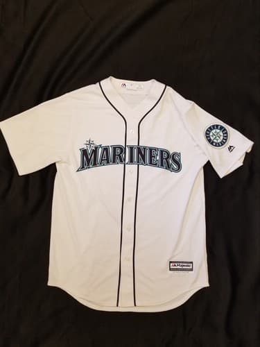 Domingo Santana #16 Seattle Mariners Jersey White MEDIUM Majestic Cool Base M - Thumbnail 2