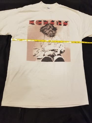 KANSAS Tee Freaks Of Nature Cover Rock Band Unisex T-Shirt Mens XL Cream White - Thumbnail 8