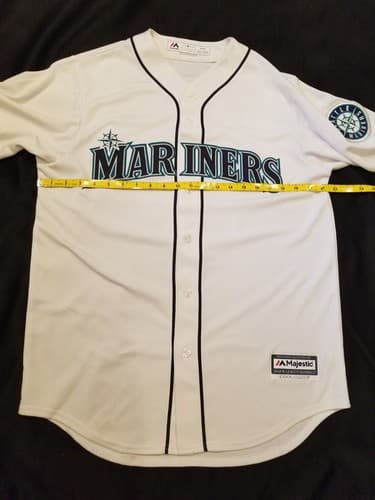 Domingo Santana #16 Seattle Mariners Jersey White MEDIUM Majestic Cool Base M - Thumbnail 12