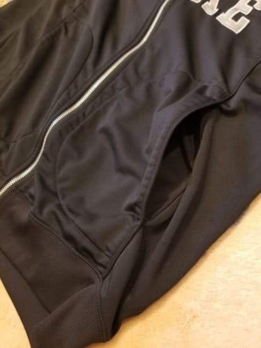 VTG Nike Spell Out Full Zip Black Hoodie Jacket L Gray Tag Vintage Embroidered - Thumbnail 8