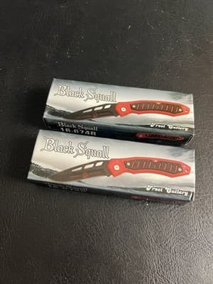 Set Of 2 Frost Cutlery BLACK SQUALL Black Red Knife 16-674R Tactical 4.5” Blade - Thumbnail 6