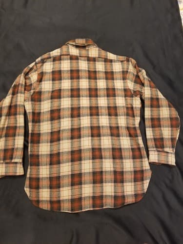 VTG Pendleton Wool Shirt Sir Pendleton Brown Red Plaid Button Up Sz XL Vintage - Thumbnail 7