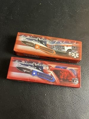 2 Frost Cutlery Homeland Heroes EMT + Law Enforcement Folding Pocket Knife SET - Thumbnail 8