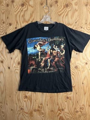 RARE VTG 1994 Crash Test Dummies God Shuffled His Feet Album Promo Tee Mens L - Image 1