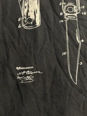 Filson T-Shirt Pioneer Hunting Knife Graphic Short Sleeve Made in USA Men's XL - Thumbnail 4