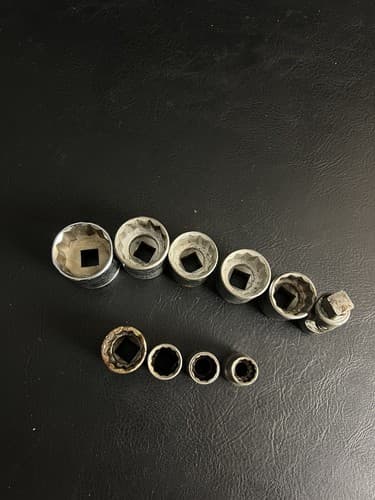 10 Pc Vtg THORSEN Socket Set USA 1-1/4, 1-1/8, 1, 15/16, 7/8, 5/8, 9/16, 1/2 - Thumbnail 9