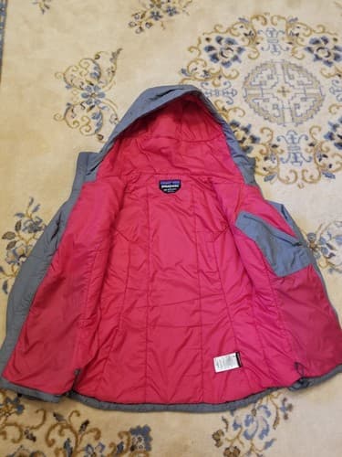Patagonia Women's Micro Puff Hoody Nickel Grey Pink Size XS Small Puffer 83988 - Thumbnail 4