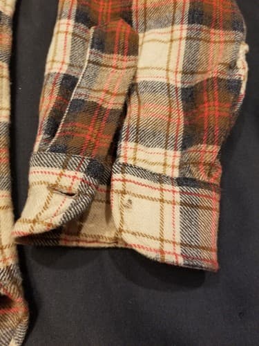 VTG Pendleton Wool Shirt Sir Pendleton Brown Red Plaid Button Up Sz XL Vintage - Thumbnail 8
