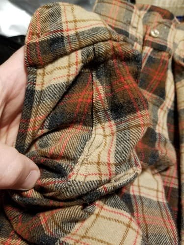 VTG Pendleton Wool Shirt Sir Pendleton Brown Red Plaid Button Up Sz XL Vintage - Thumbnail 14