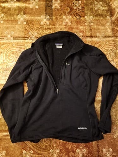 Vintage Patagonia Women’s R1 Flash Pullover Sweater Halfzip Polartec Waffle Sz S - Image 1