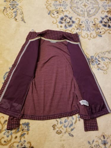 Smartwool Womens S Double Propulsion 60 Hoodie Jacket Coat Purple Hybrid Wool - Thumbnail 7