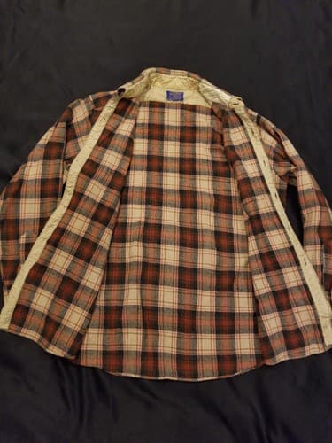 VTG Pendleton Wool Shirt Sir Pendleton Brown Red Plaid Button Up Sz XL Vintage - Thumbnail 4