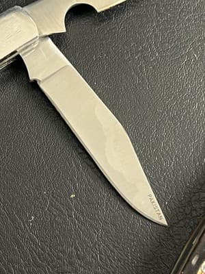Lot Of 2 WILD TURKEY Bone Stag Hand Made Razor Trapper Pocket Knife Set READ - Thumbnail 19