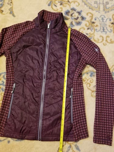 Smartwool Womens S Double Propulsion 60 Hoodie Jacket Coat Purple Hybrid Wool - Thumbnail 12