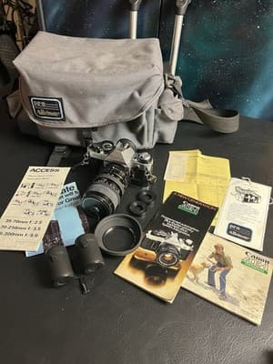 Canon AE-1 Program 35mm SLR Film Camera with Access Telescopic 35-70mm READ - Image 1