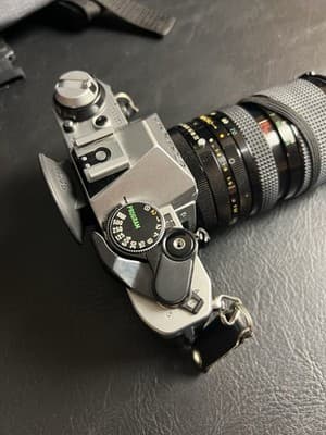 Canon AE-1 Program 35mm SLR Film Camera with Access Telescopic 35-70mm READ - Thumbnail 6