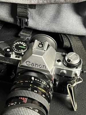 Canon AE-1 Program 35mm SLR Film Camera with Access Telescopic 35-70mm READ - Thumbnail 5