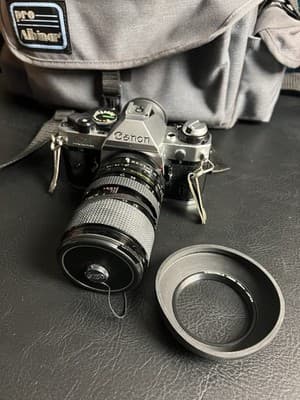 Canon AE-1 Program 35mm SLR Film Camera with Access Telescopic 35-70mm READ - Thumbnail 4