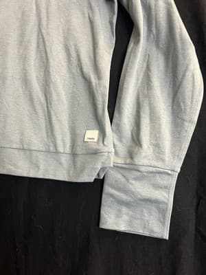 Vuori Halo Essential Hoodie Womens XL Blue Heather Lightweight Gym Sweatshirt - Thumbnail 2