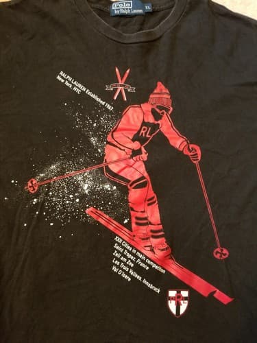 Vtg Y2K Polo Ralph Lauren Shirt Mens XL Ski Performance 2004 Black 67 Long Sleev - Thumbnail 3