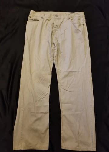 Vintage Kikwear 91 Y2K Skate/Rave Khaki Pants Mens 38x31 Beige White Skateboard - Image 1