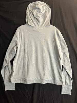 Vuori Halo Essential Hoodie Womens XL Blue Heather Lightweight Gym Sweatshirt - Thumbnail 10