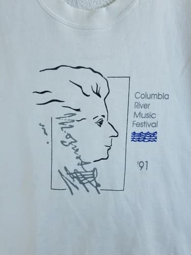 VTG Mozart Head Columbia River Music FESTIVAL 91 Concert White L Sweatshirt - Thumbnail 2