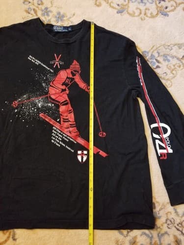 Vtg Y2K Polo Ralph Lauren Shirt Mens XL Ski Performance 2004 Black 67 Long Sleev - Thumbnail 8