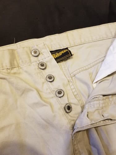 Vintage Kikwear 91 Y2K Skate/Rave Khaki Pants Mens 38x31 Beige White Skateboard - Thumbnail 6