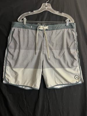 VUORI Cruise Board Shorts Swim Trunks Men 38 Multi Striped Performance Stretch - Image 1