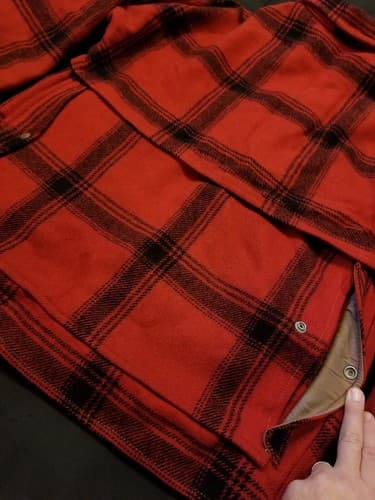 VTG 50s Mackinaw Cruiser Hercules Sears Wool Plaid Jacket M/L ShirtJac filson - Thumbnail 8