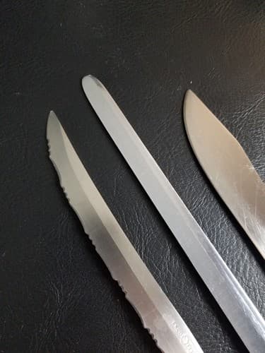 EKCO Set of 3 Flint Arrowhead USA Stainless Vanadium Knives Chef Bread Walnut - Thumbnail 5