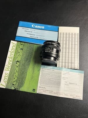 Canon FD 50mm 1:1.8 For Canon FD Mount 35mm Japan Hoya Filter 1B Skylight Covers - Image 1