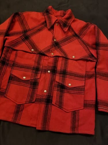 VTG 50s Mackinaw Cruiser Hercules Sears Wool Plaid Jacket M/L ShirtJac filson - Thumbnail 2