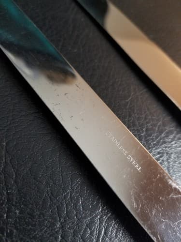 Vtg 2 Wood Handle Carving Knife Set Mid Century Mcm Soffe Coronation? - Thumbnail 5