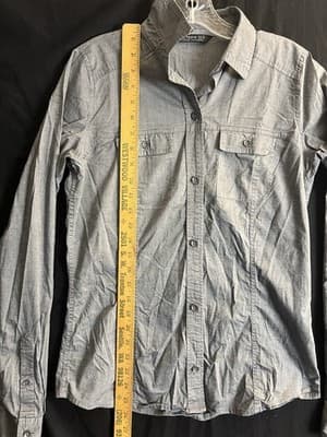 Arc'teryx Ballard Long Sleeve Shirt Women’s M Collared Button Up Denim Sample - Thumbnail 8