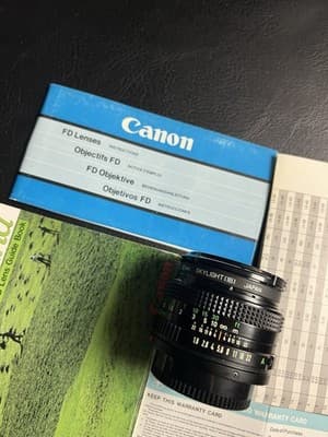 Canon FD 50mm 1:1.8 For Canon FD Mount 35mm Japan Hoya Filter 1B Skylight Covers - Thumbnail 17
