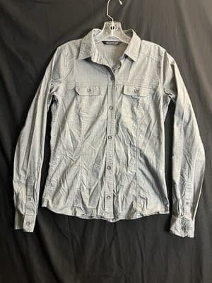 Arc'teryx Ballard Long Sleeve Shirt Women’s M Collared Button Up Denim Sample - Image 1