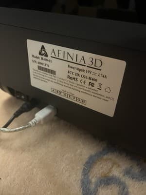 AFINIA 3D Printer H400-01 DESKTOP Lot Tested Works Great Spool Gloves Cutter Etc - Thumbnail 16