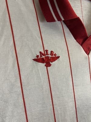 RARE Vintage Arsenal AIS USA Soccer Jersey White Red Striped Home #6 Mens S Polo - Thumbnail 7