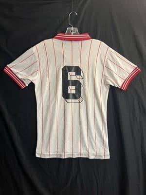 RARE Vintage Arsenal AIS USA Soccer Jersey White Red Striped Home #6 Mens S Polo - Thumbnail 8