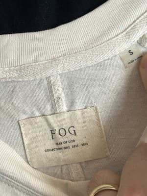 FOG Fear of God White Crew Neck Shirt Mens S Collection One 2015-2016 Long Sleev - Thumbnail 2