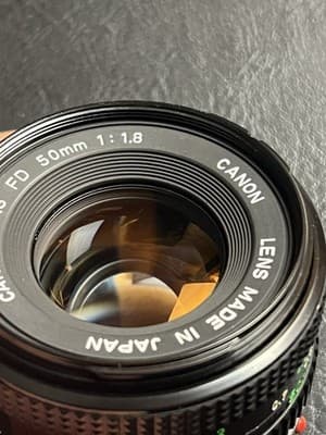 Canon FD 50mm 1:1.8 For Canon FD Mount 35mm Japan Hoya Filter 1B Skylight Covers - Thumbnail 5