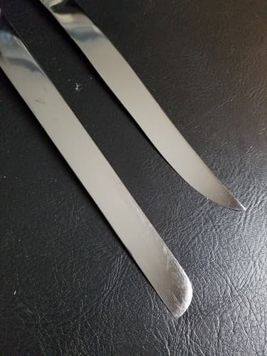 Vtg 2 Wood Handle Carving Knife Set Mid Century Mcm Soffe Coronation? - Thumbnail 8