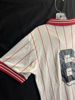 RARE Vintage Arsenal AIS USA Soccer Jersey White Red Striped Home #6 Mens S Polo - Thumbnail 10