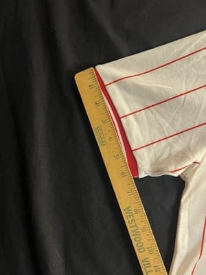 RARE Vintage Arsenal AIS USA Soccer Jersey White Red Striped Home #6 Mens S Polo - Thumbnail 16